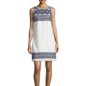 Max Studio | Embroidered Sleeveless Shift Dress